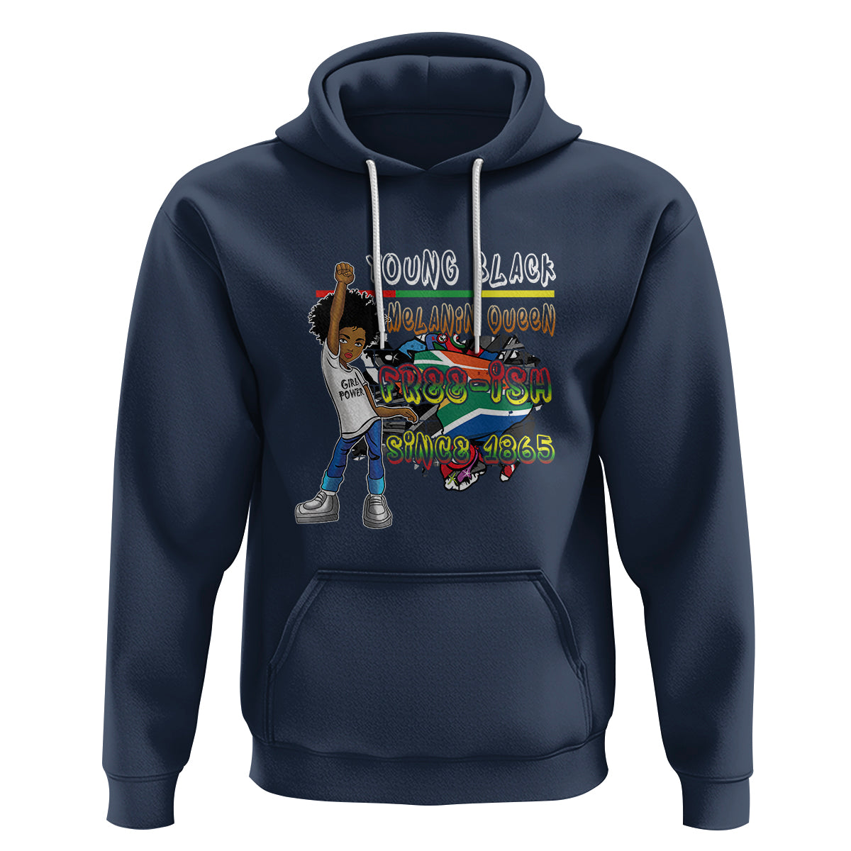Free Ish Juneteenth Hoodie Freedom Day Since 1865 - Wonder Print Shop