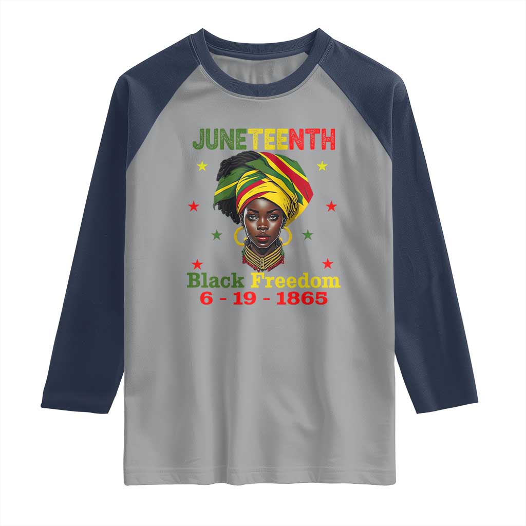 Juneteenth Black Freedom Raglan Shirt Since 1865 For African Women Black Pride
