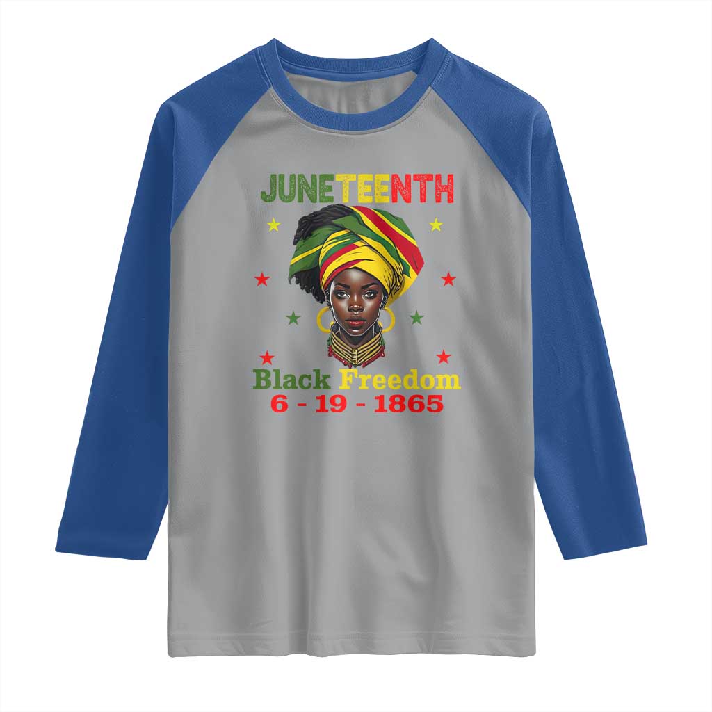 Juneteenth Black Freedom Raglan Shirt Since 1865 For African Women Black Pride