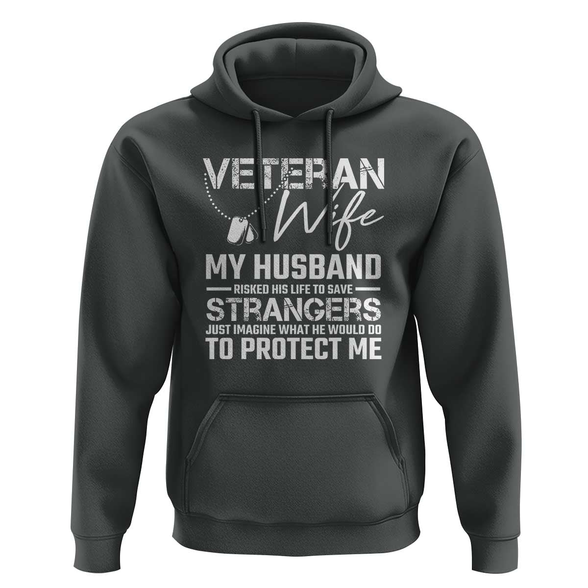 Veteran Wife Hoodie Cool Military Gift for Army Husband - Soldier Saying