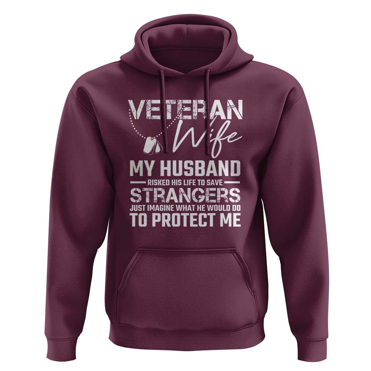Veteran Wife Hoodie Cool Military Gift for Army Husband - Soldier Saying