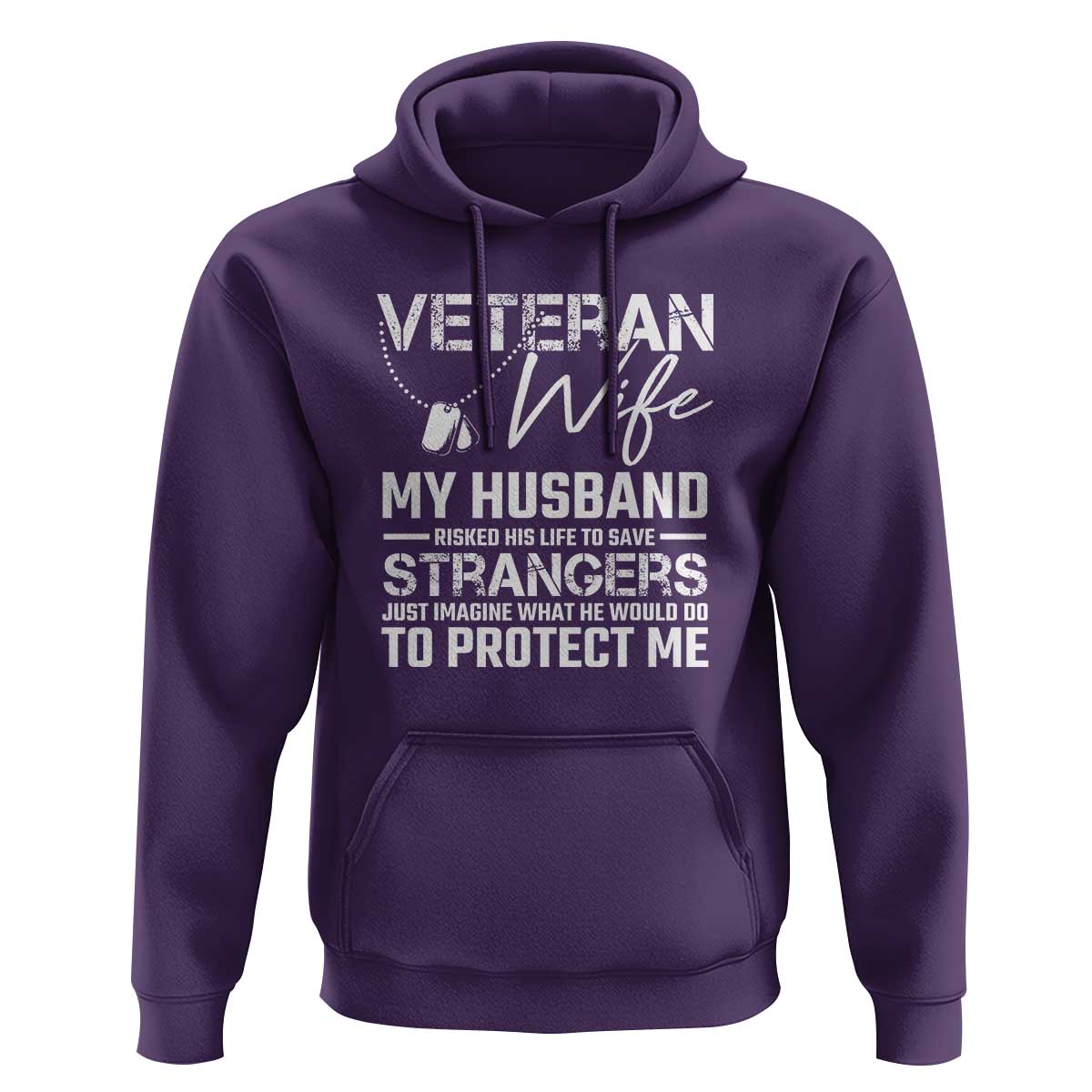Veteran Wife Hoodie Cool Military Gift for Army Husband - Soldier Saying