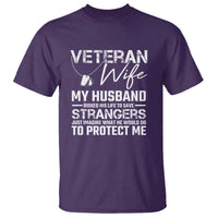 Veteran Wife T Shirt Cool Military Gift for Army Husband - Soldier Saying - Wonder Print Shop