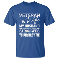 Veteran Wife T Shirt Cool Military Gift for Army Husband - Soldier Saying - Wonder Print Shop