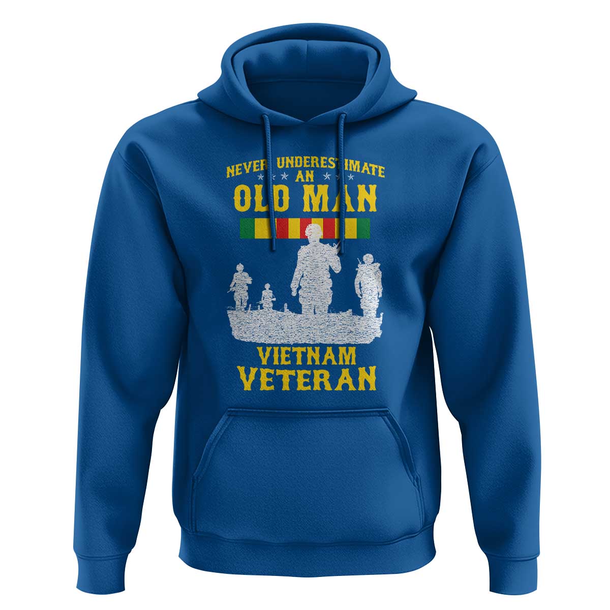 Never Underestimate an Old Man Vietnam Veteran Hoodie Patriotic Military Gift