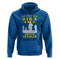 Never Underestimate an Old Man Vietnam Veteran Hoodie Patriotic Military Gift