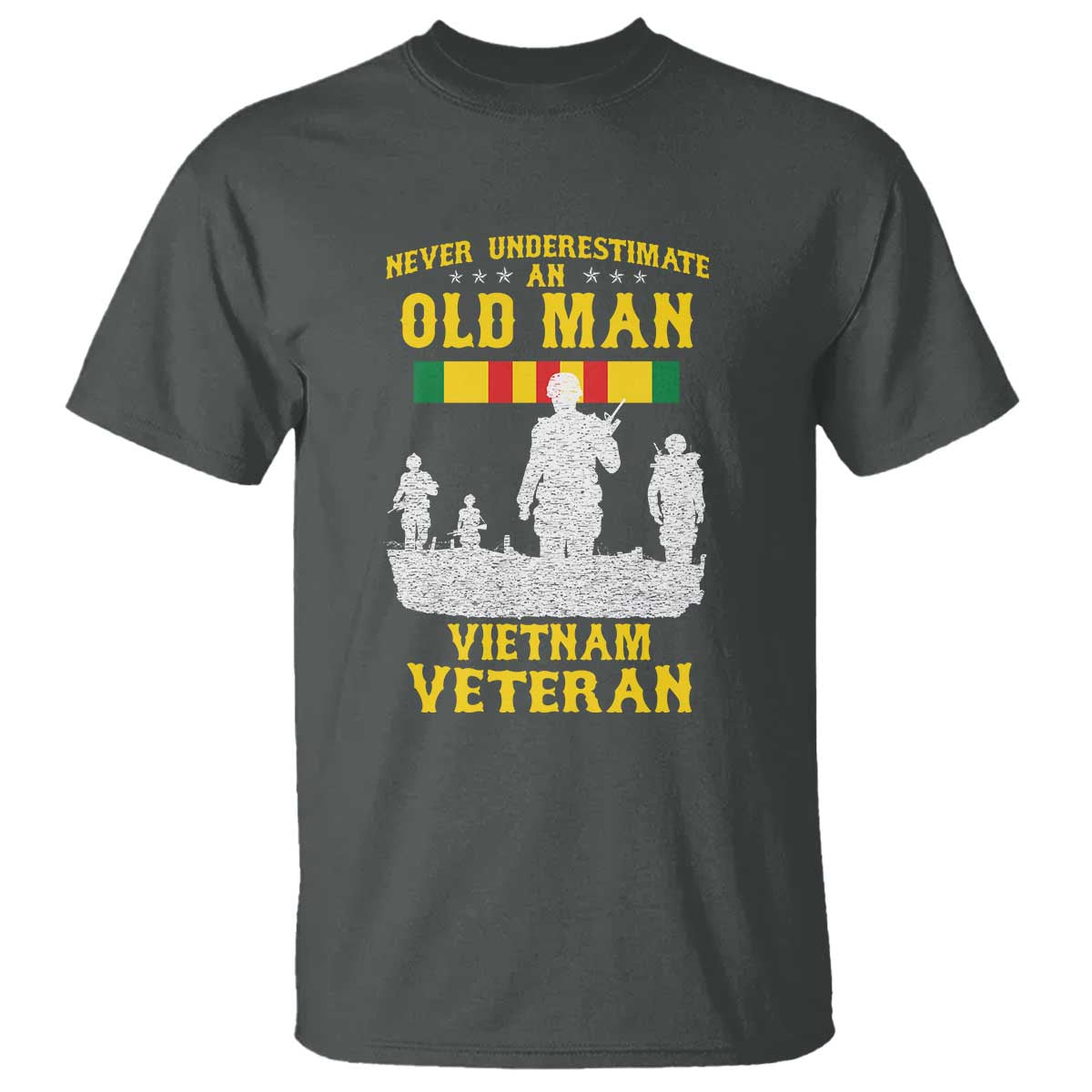 Never Underestimate an Old Man Vietnam Veteran T Shirt Patriotic Military Gift - Wonder Print Shop