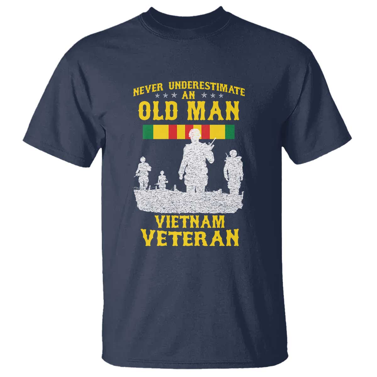 Never Underestimate an Old Man Vietnam Veteran T Shirt Patriotic Military Gift - Wonder Print Shop