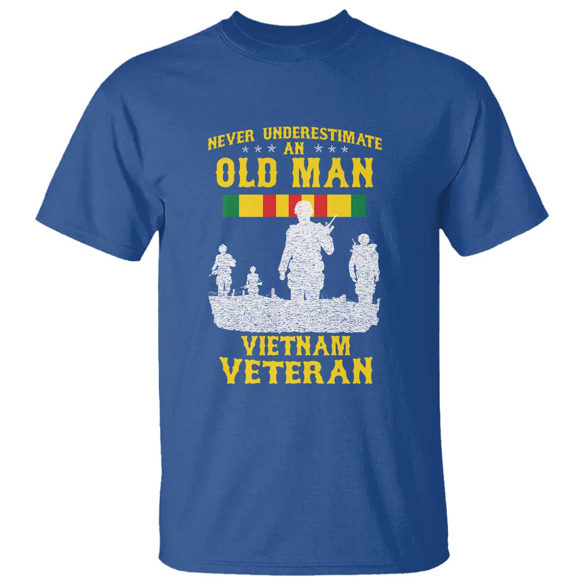 Never Underestimate an Old Man Vietnam Veteran T Shirt Patriotic Military Gift - Wonder Print Shop
