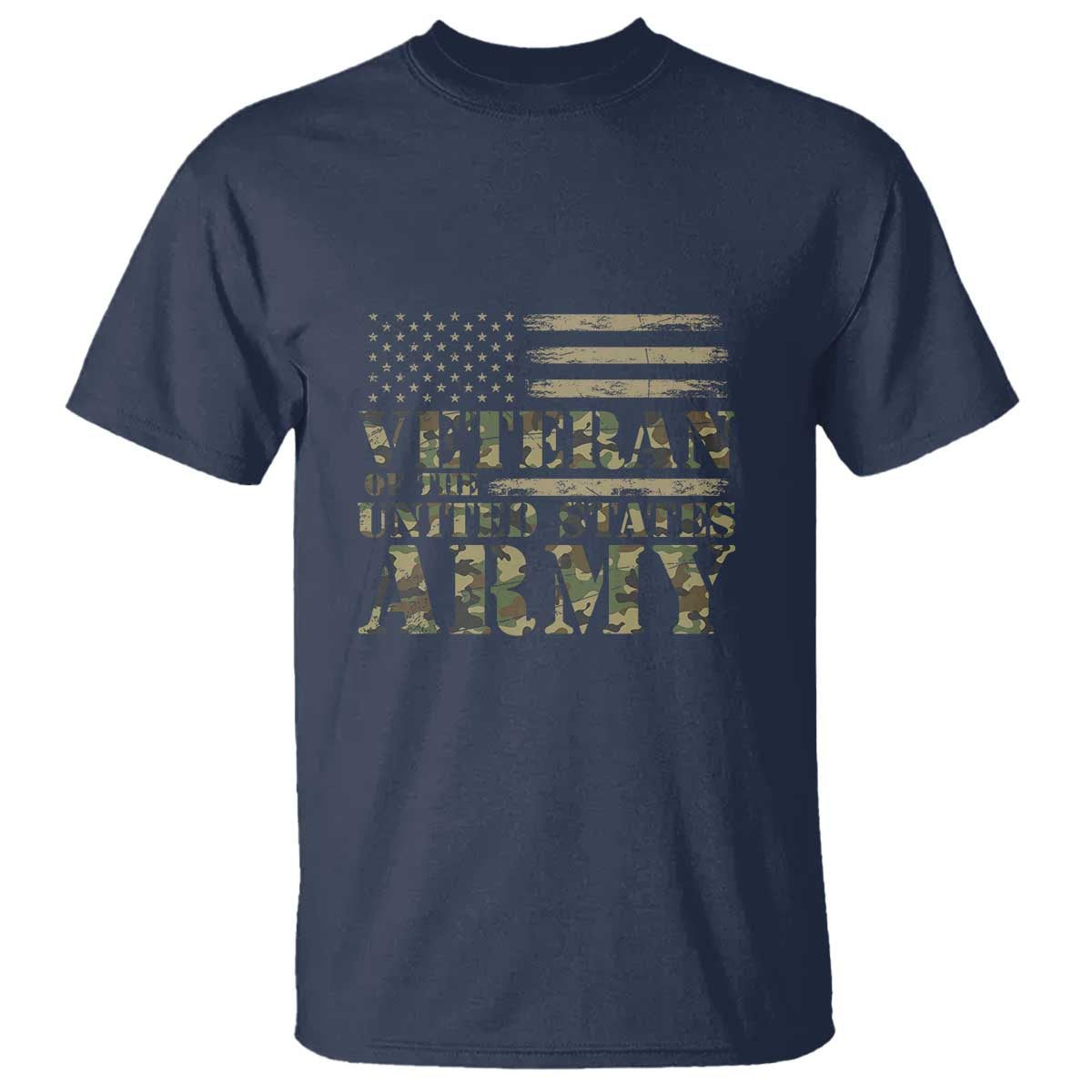 Veteran T Shirt Proud U.S. Army Soldier, USA Flag & Camouflage Design - Wonder Print Shop