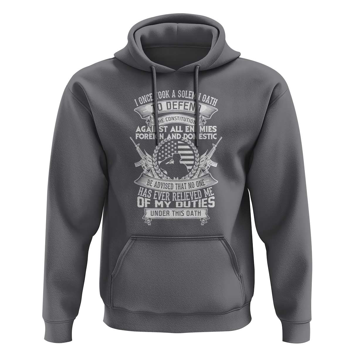 Army Veteran Hoodie American Oath, Defend the Constitution, Patriotic Gift