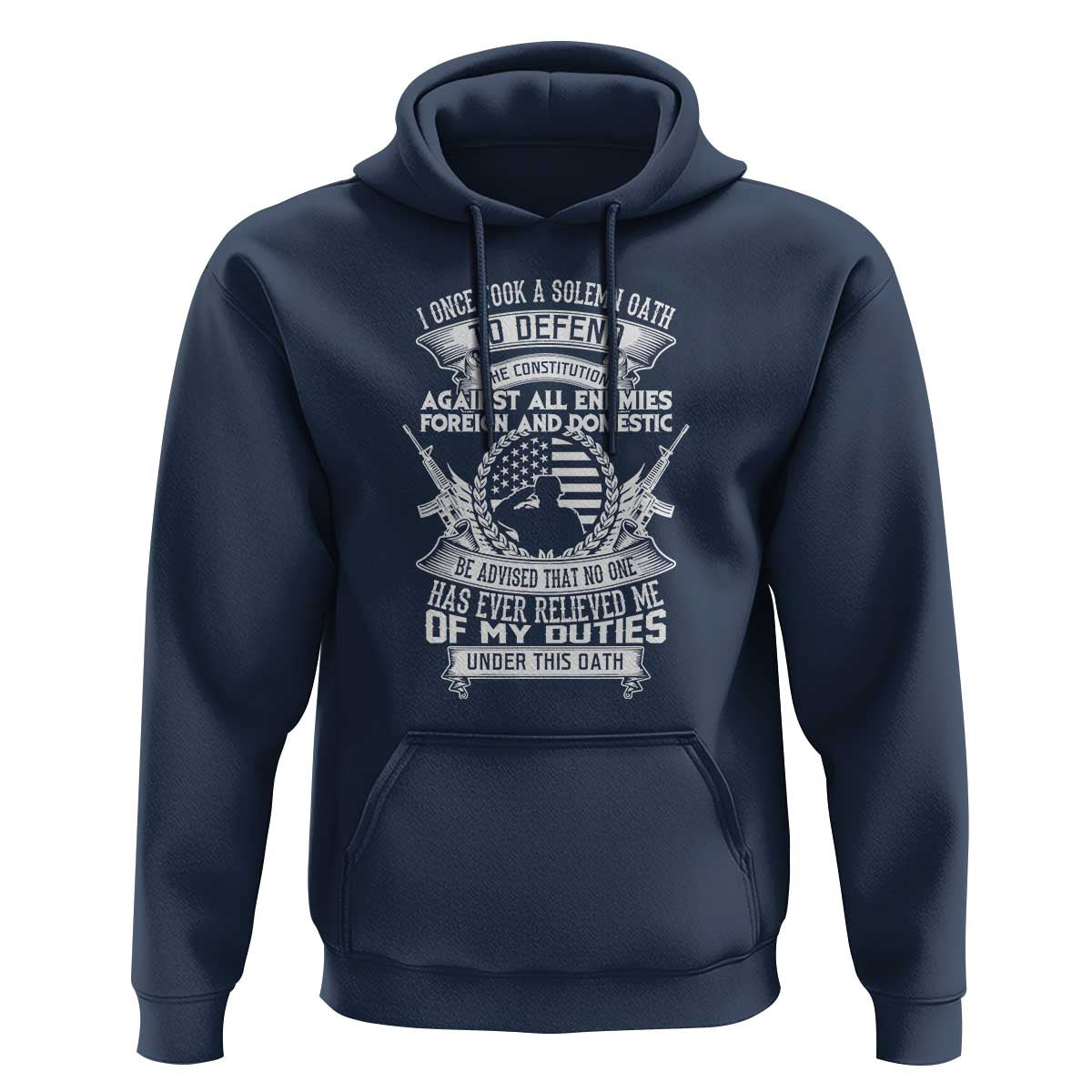 Army Veteran Hoodie American Oath, Defend the Constitution, Patriotic Gift