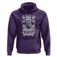 Army Veteran Hoodie American Oath, Defend the Constitution, Patriotic Gift