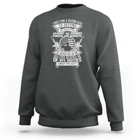 Army Veteran Sweatshirt American Oath, Defend the Constitution, Patriotic Gift - Wonder Print Shop