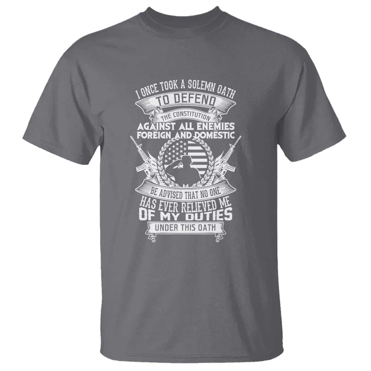 Army Veteran T Shirt American Oath, Defend the Constitution, Patriotic Gift - Wonder Print Shop