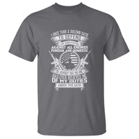 Army Veteran T Shirt American Oath, Defend the Constitution, Patriotic Gift - Wonder Print Shop