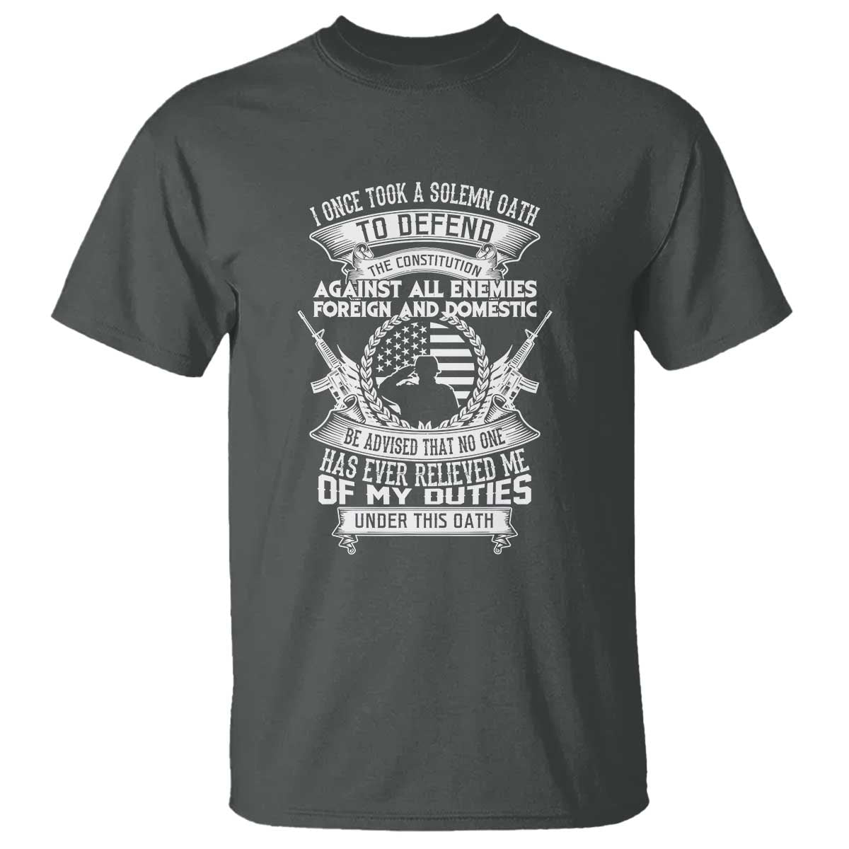 Army Veteran T Shirt American Oath, Defend the Constitution, Patriotic Gift - Wonder Print Shop