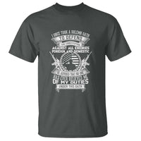 Army Veteran T Shirt American Oath, Defend the Constitution, Patriotic Gift - Wonder Print Shop