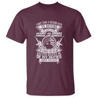 Army Veteran T Shirt American Oath, Defend the Constitution, Patriotic Gift - Wonder Print Shop