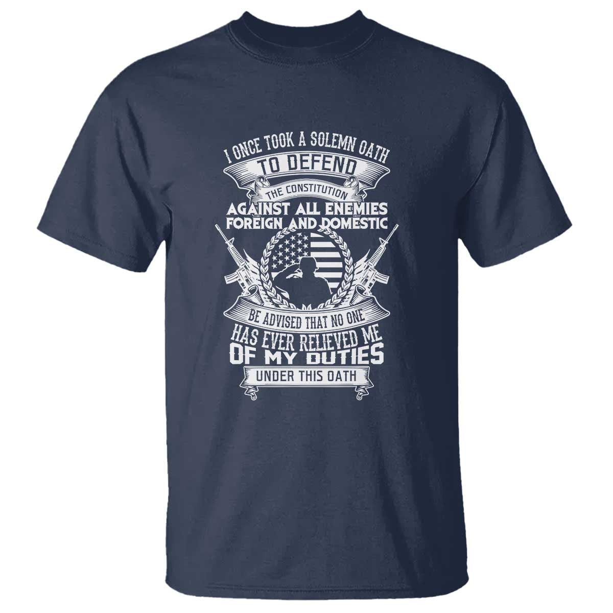 Army Veteran T Shirt American Oath, Defend the Constitution, Patriotic Gift - Wonder Print Shop