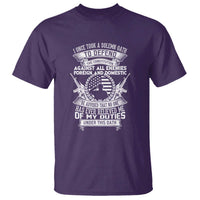 Army Veteran T Shirt American Oath, Defend the Constitution, Patriotic Gift - Wonder Print Shop