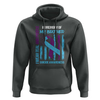 Suicide Awareness Hoodie - Teal & Purple Ribbon for Brother - Support Flag Design