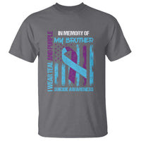 Suicide Awareness T Shirt - Teal & Purple Ribbon for Brother - Support Flag Design - Wonder Print Shop
