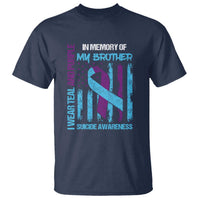 Suicide Awareness T Shirt - Teal & Purple Ribbon for Brother - Support Flag Design - Wonder Print Shop
