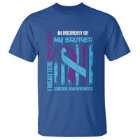 Suicide Awareness T Shirt - Teal & Purple Ribbon for Brother - Support Flag Design - Wonder Print Shop