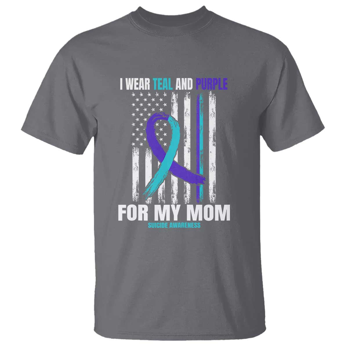 Suicide Awareness T Shirt I Wear Teal & Purple for Someone I Miss  Flag Design - Wonder Print Shop