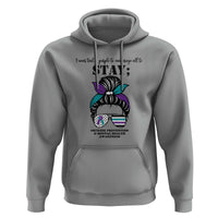 Mental Health Support Hoodie Suicide Prevention Awareness - Messy Bun Design