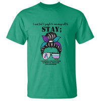 Mental Health Support T Shirt Suicide Prevention Awareness - Messy Bun Design - Wonder Print Shop