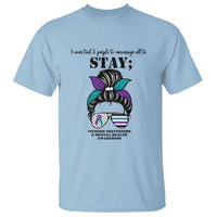 Mental Health Support T Shirt Suicide Prevention Awareness - Messy Bun Design - Wonder Print Shop