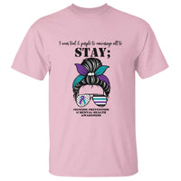 Mental Health Support T Shirt Suicide Prevention Awareness - Messy Bun Design - Wonder Print Shop