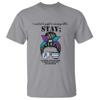 Mental Health Support T Shirt Suicide Prevention Awareness - Messy Bun Design - Wonder Print Shop