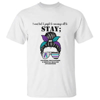 Mental Health Support T Shirt Suicide Prevention Awareness - Messy Bun Design - Wonder Print Shop