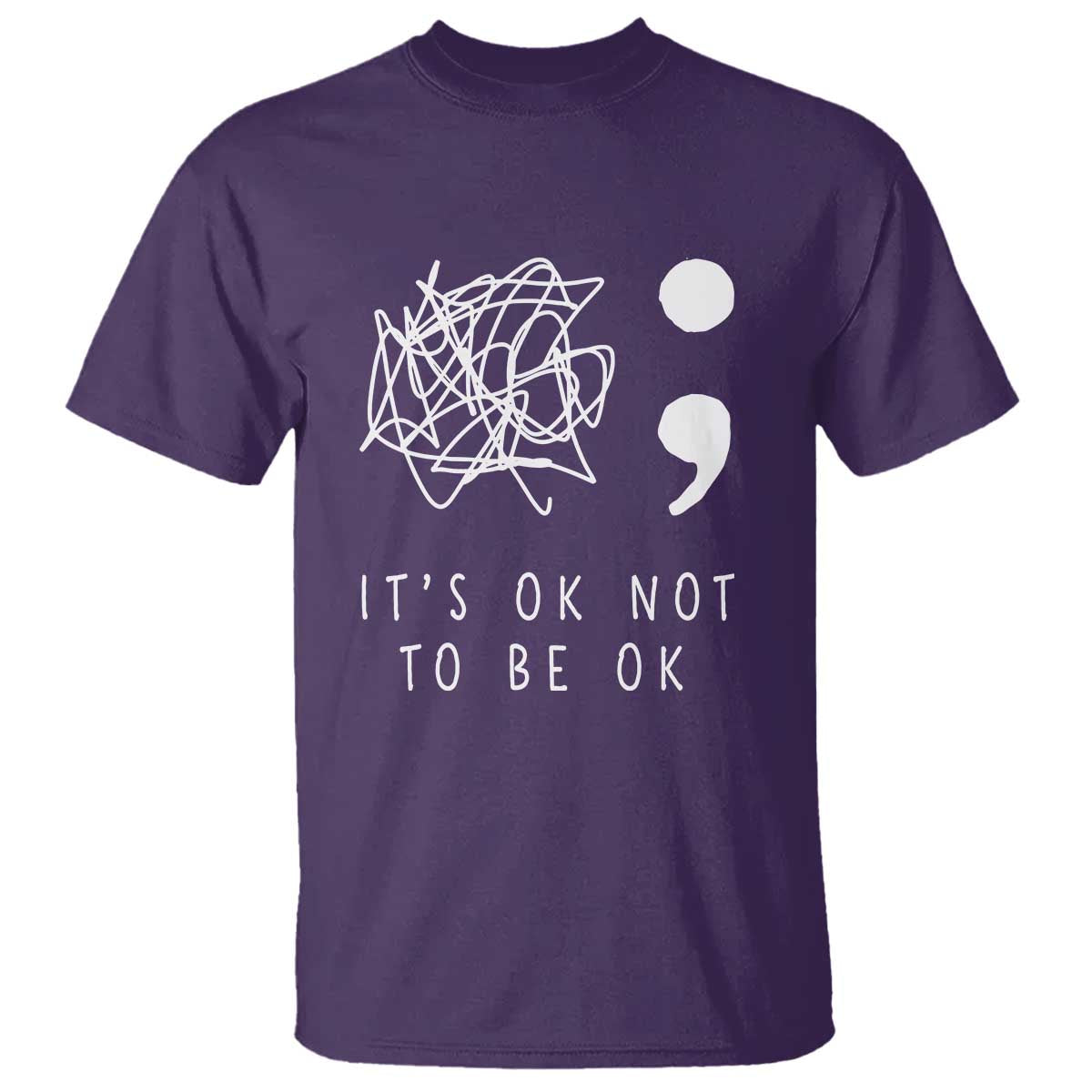 Suicide Prevention Awareness T Shirt It's Ok to Not Be Ok  You Matter Message - Wonder Print Shop