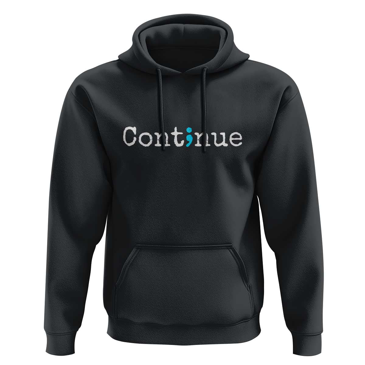 Mental Health & Suicide Prevention Hoodie Semicolon Awareness Design