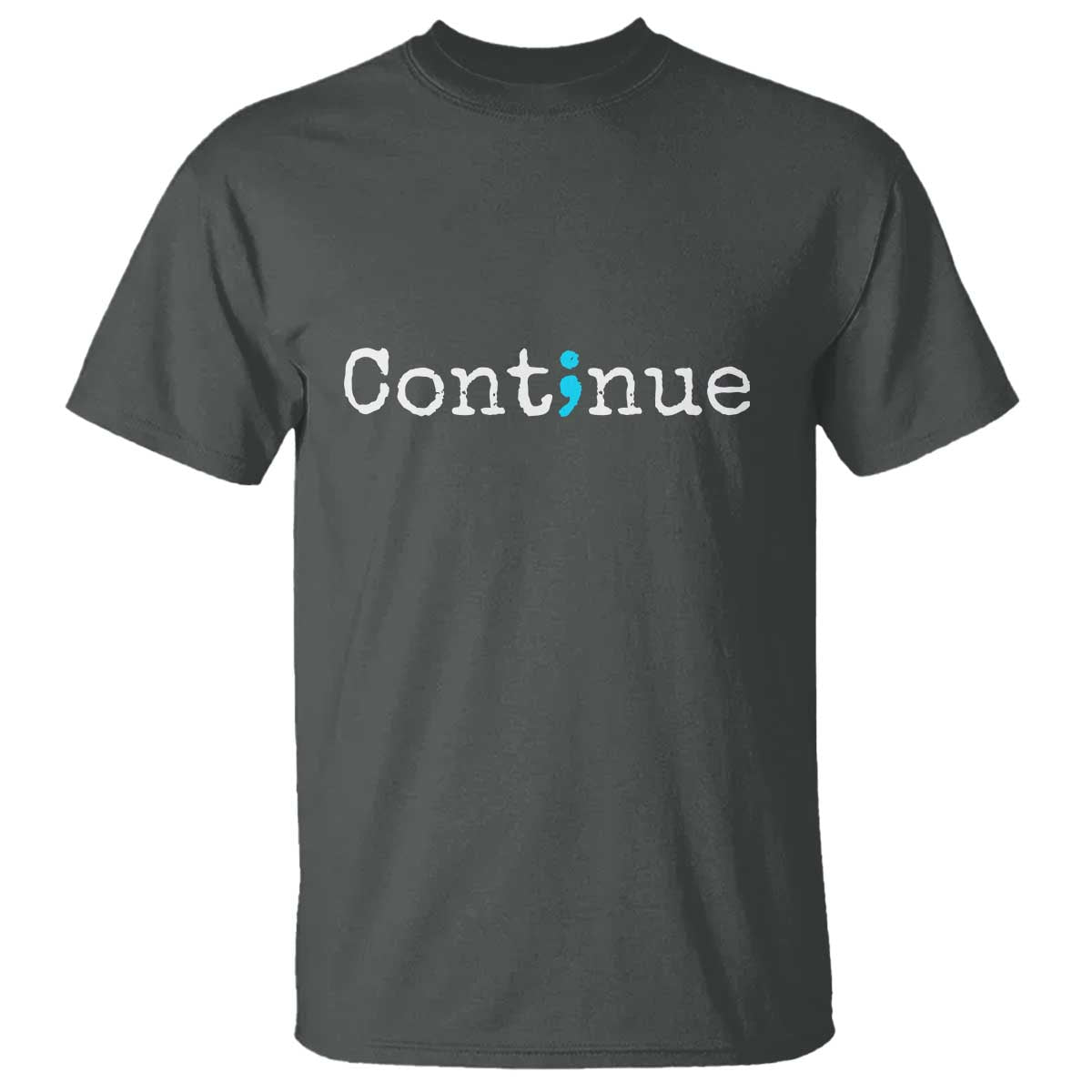 Mental Health & Suicide Prevention T Shirt Semicolon Awareness Design - Wonder Print Shop