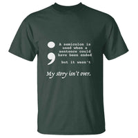 Suicide Prevention Awareness T Shirt Semicolon Symbol for Mental Health Support - Wonder Print Shop