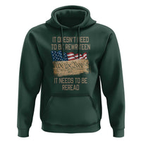 It Doesn't Need to Be Rewritten - We the People American Flag Design - Patriotic Veteran Hoodie