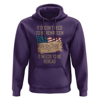 It Doesn't Need to Be Rewritten - We the People American Flag Design - Patriotic Veteran Hoodie