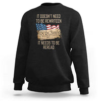 It Doesn't Need to Be Rewritten - We the People American Flag Design - Patriotic Veteran Sweatshirt - Wonder Print Shop