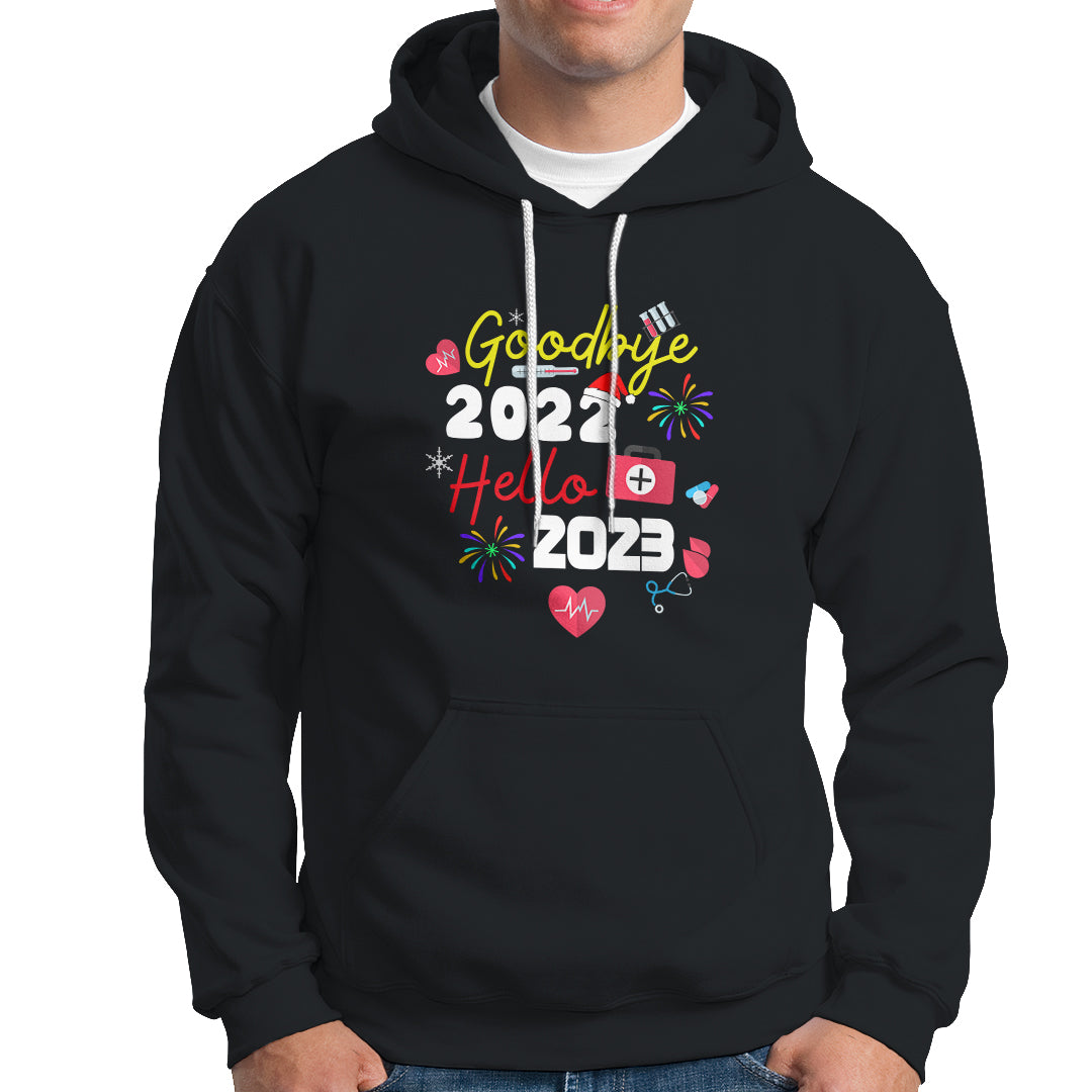Nurse Hoodie Happy New Year 2023 Crew Nurse - Wonder Print Shop