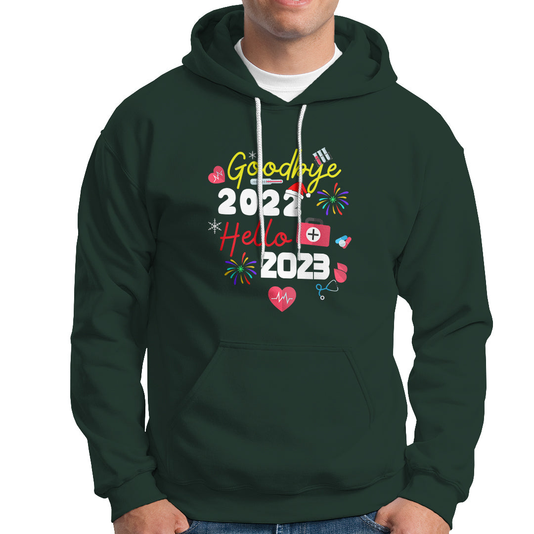 Nurse Hoodie Happy New Year 2023 Crew Nurse - Wonder Print Shop