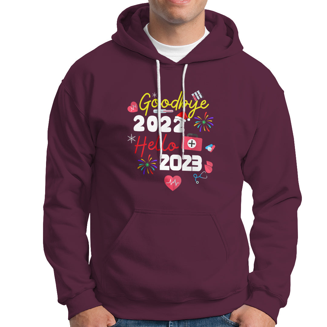 Nurse Hoodie Happy New Year 2023 Crew Nurse - Wonder Print Shop