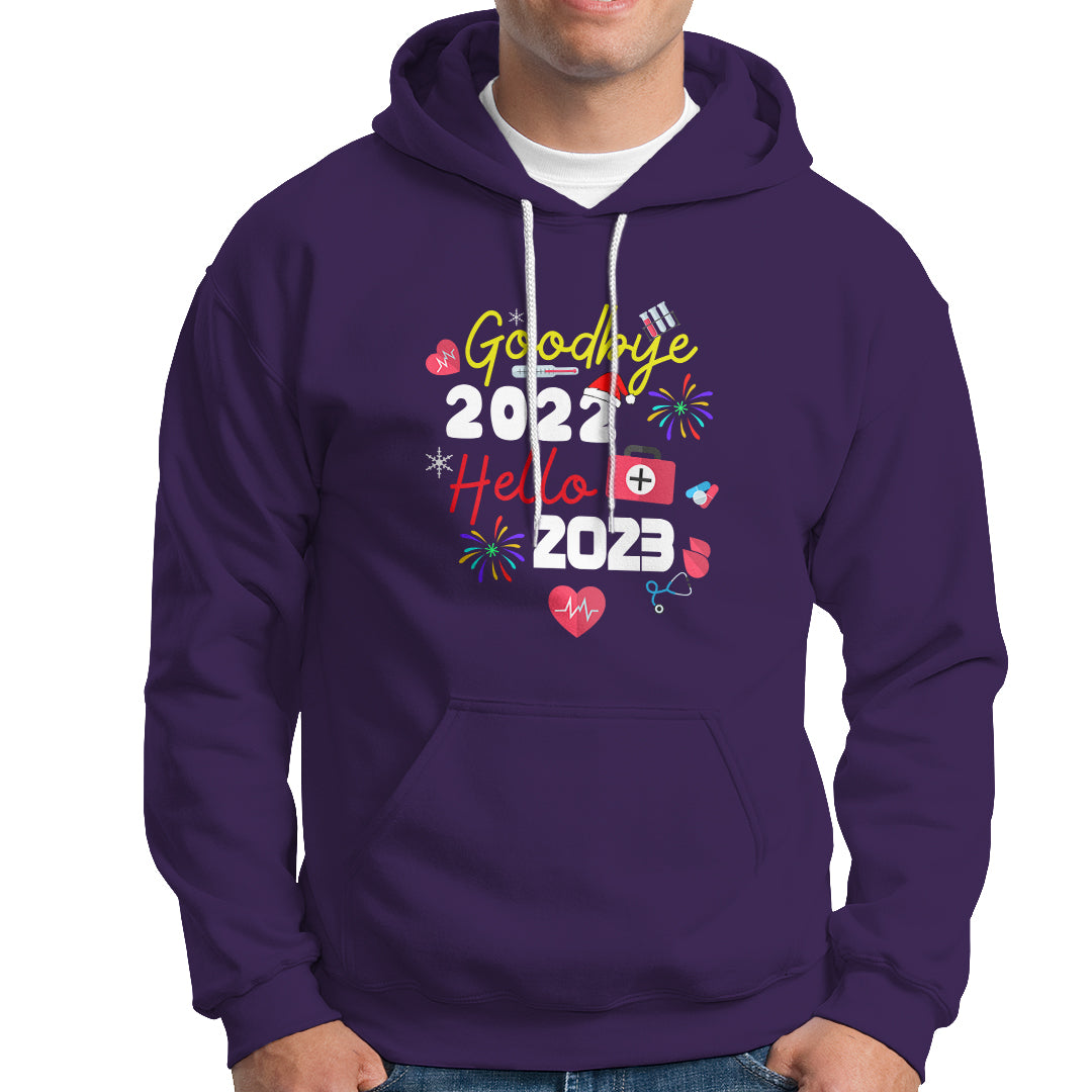 Nurse Hoodie Happy New Year 2023 Crew Nurse - Wonder Print Shop