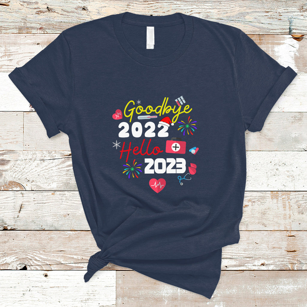 Nurse T Shirt Happy New Year 2023 Crew Nurse - Wonder Print Shop