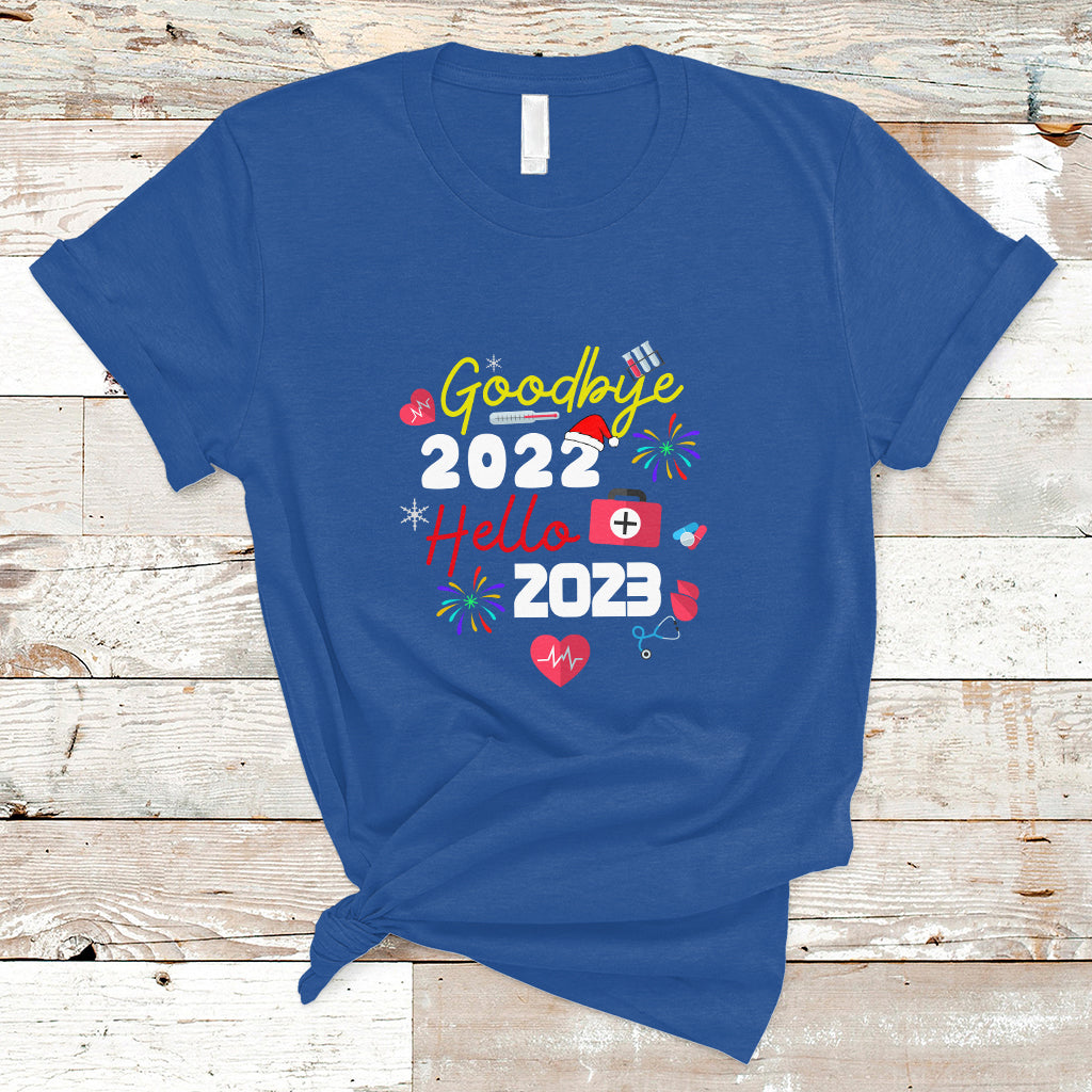 Nurse T Shirt Happy New Year 2023 Crew Nurse - Wonder Print Shop