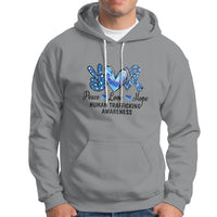Human Trafficking Awareness Hoodie Peace Love Hope - Wonder Print Shop